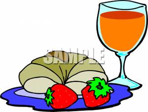 300x227 Breakfast Of Croissants And Strawberries With Orange Juice