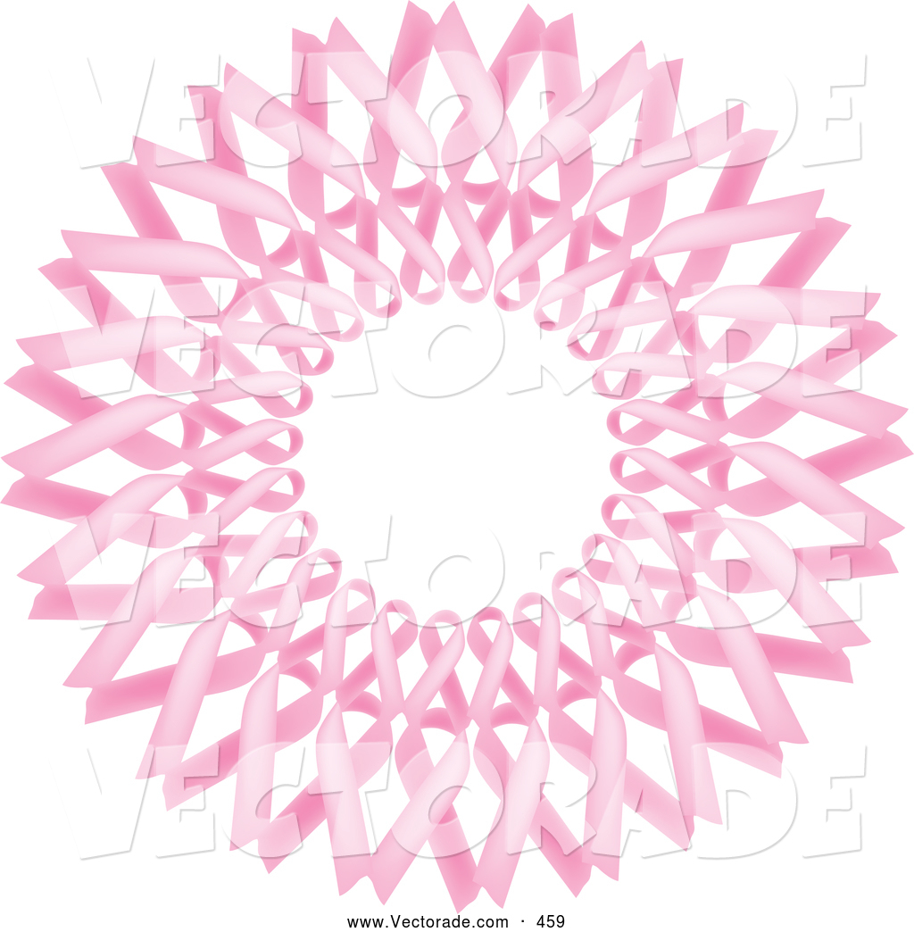 1024x1044 Vector Of A Pretty Pink Wreath Of Breast Cancer Awareness Ribbons