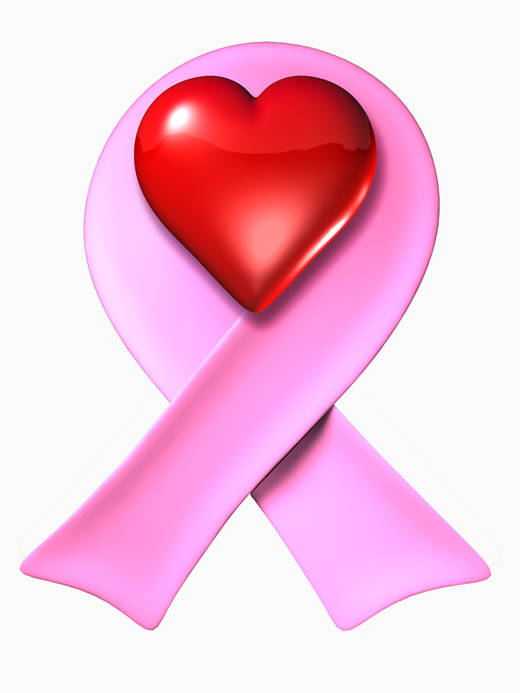 750x1000 Breast Cancer Awareness Pink Ribbon Heart Unisex T Shirt By