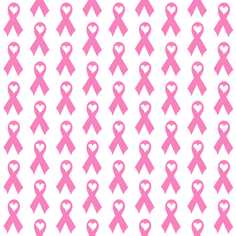 470x470 Breast Cancer Awareness Ribbon With Heart Fabric