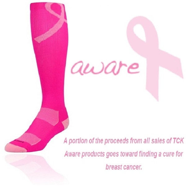600x600 Pink Ribbon Breast Cancer Awareness Football Socks Tck