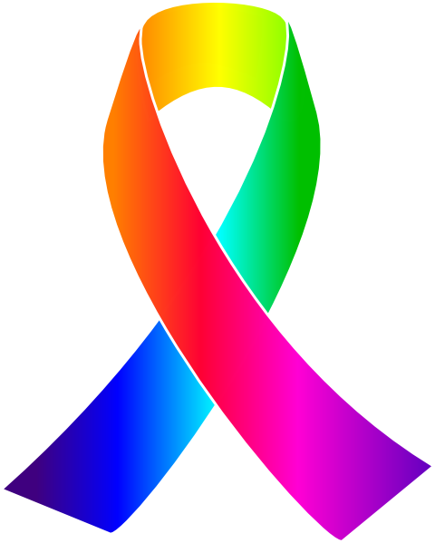 480x599 Rainbow Awareness Ribbon Clip Art