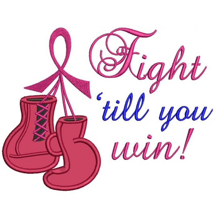 700x700 Till You Win Breast Cancer Awareness Boxing Gloves And Ribbon