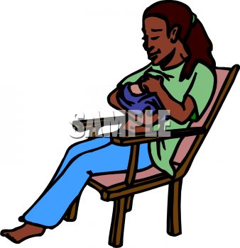 338x350 Black Mother Nursing Her Child