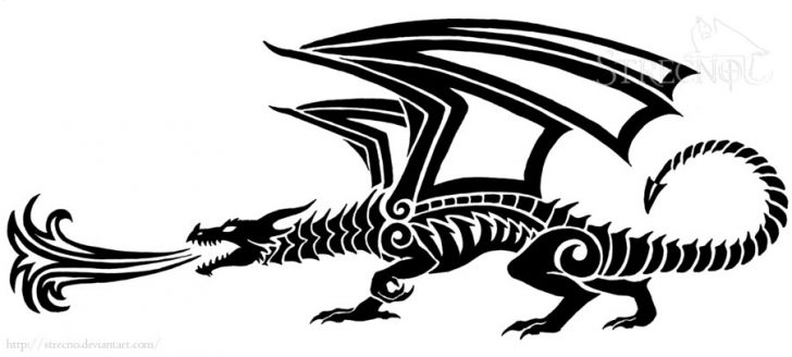 728x328 Fire Breathing Dragon Clipart