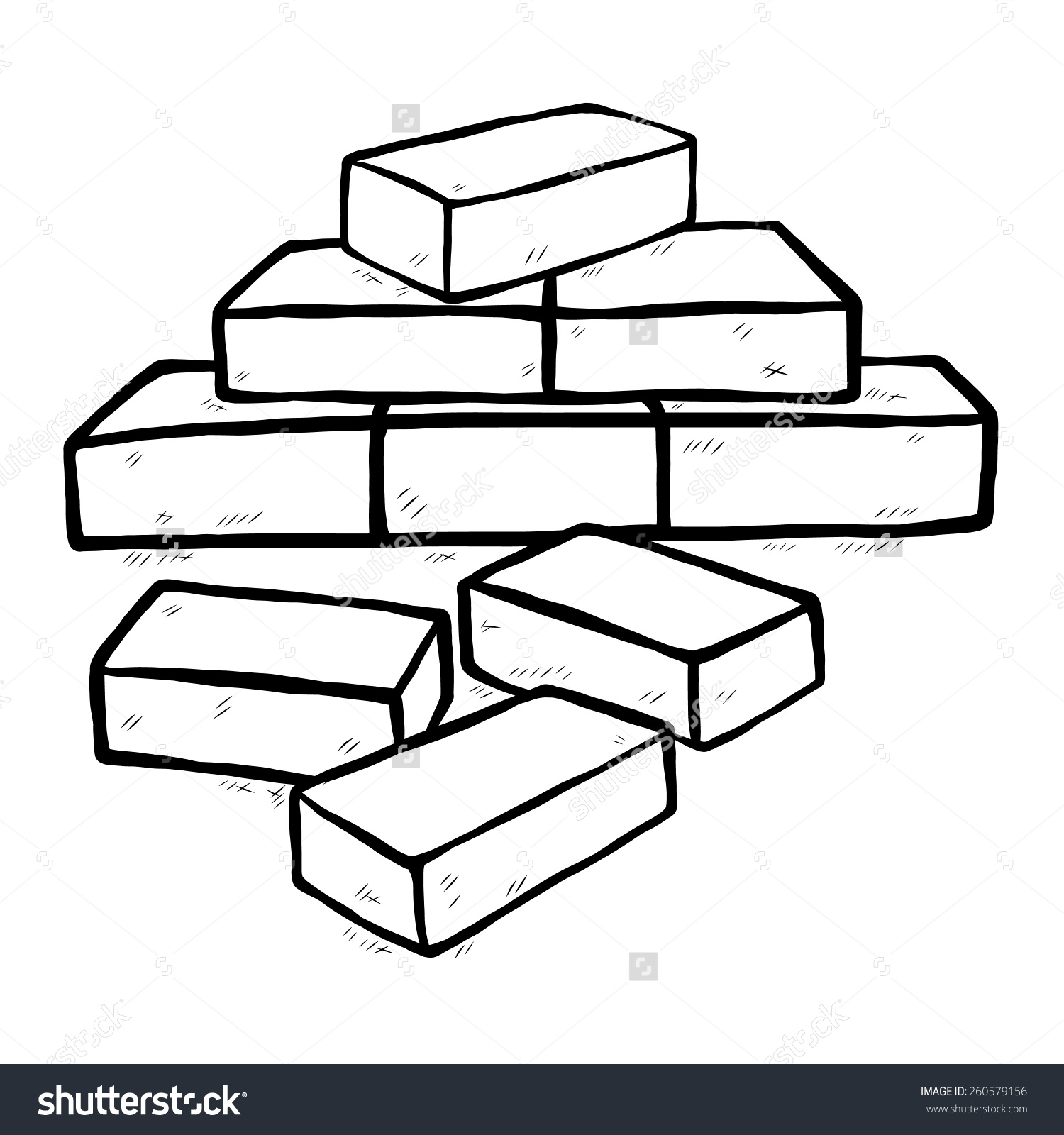 1500x1600 Bricks Clipart Black And White