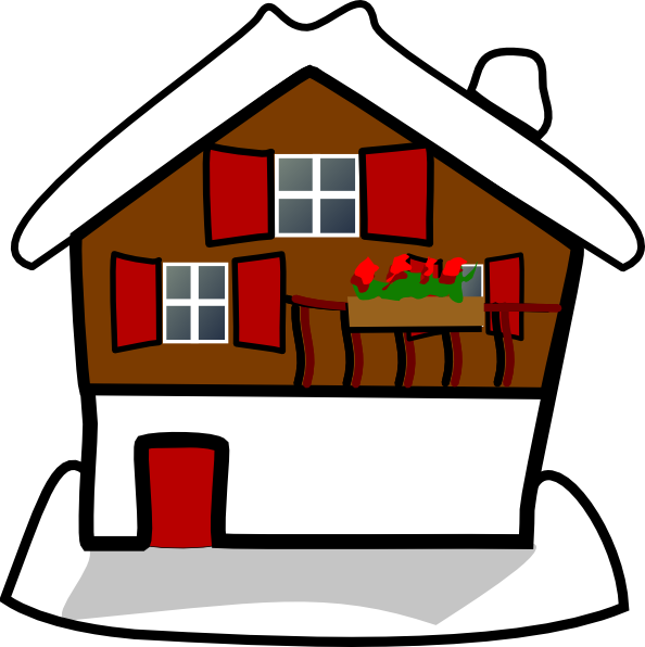 594x596 Free Brick House Clipart Image