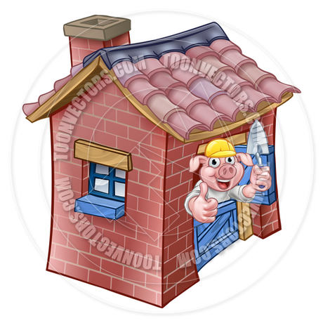 460x460 Three Little Pigs Fairy Tale Brick House By Geoimages Toon