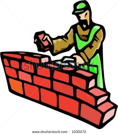 412x470 Brick Wall Clipart