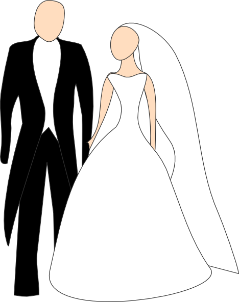 468x593 Bride And Groom Clip Art