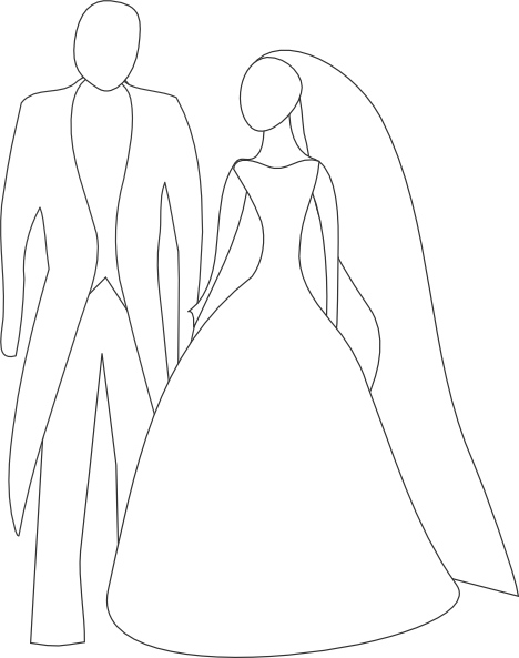 468x593 Kattekrab Bride And Groom Clip Art