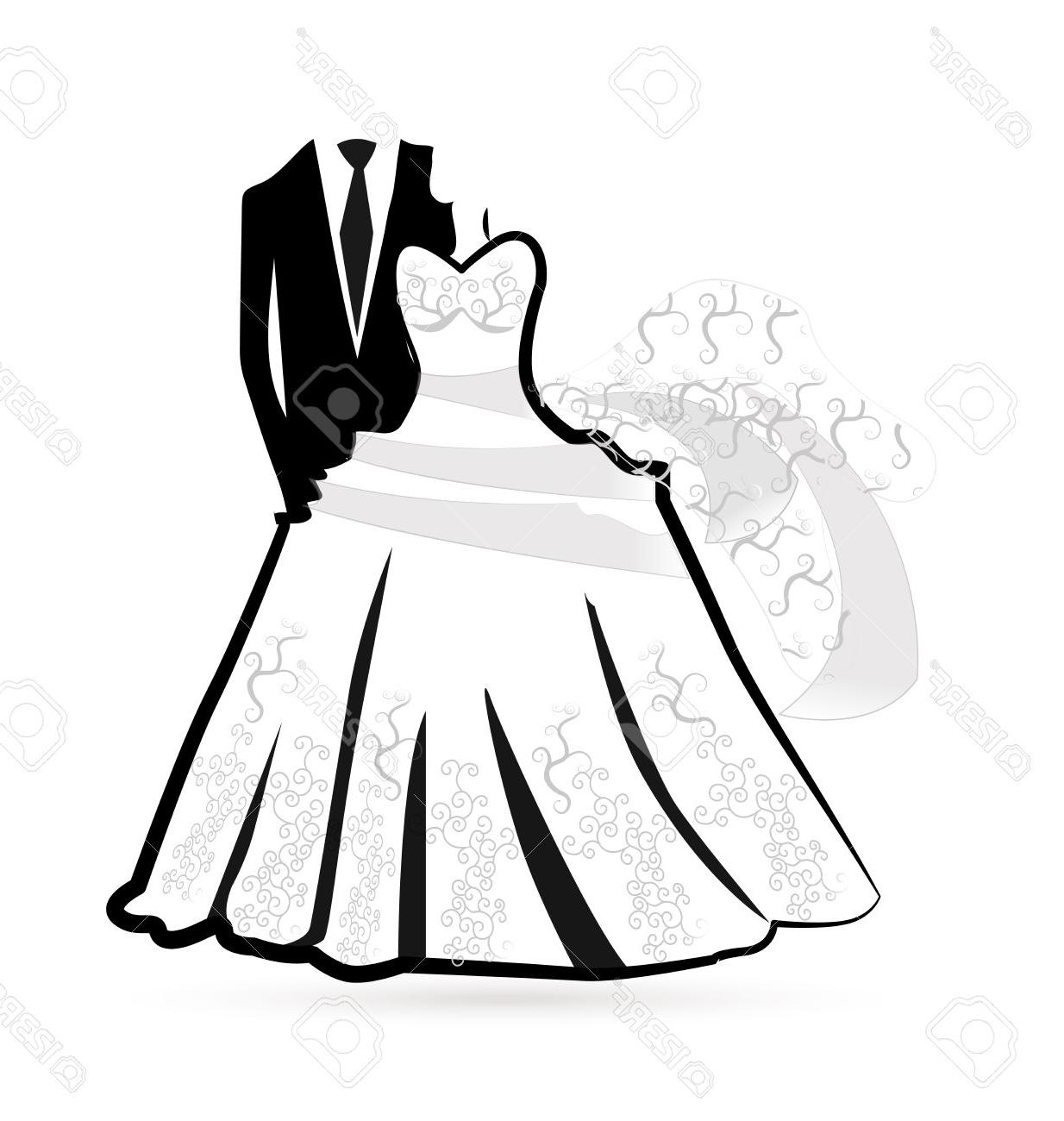 1234x1300 Best Hd Wedding Dress Bride And Groom Silhouettes Vector Icon