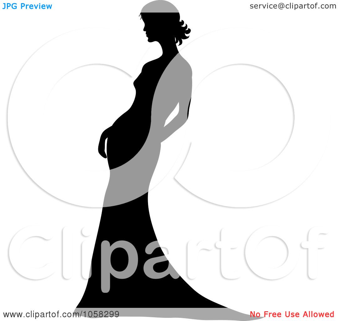 1080x1024 Royalty Free Vector Clip Art Illustration Of A Silhouetted Bride