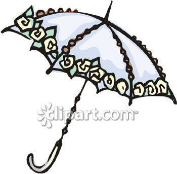 350x343 Bride's Parasol Clip Art