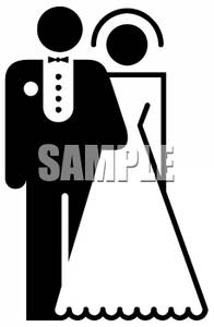 196x300 Bride And Groom Clip Art Black And White Cliparts
