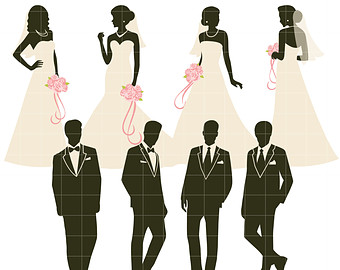340x270 Bride Groom Clipart Etsy