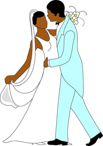 211x300 Bride And Groom Clipart Image