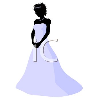 318x350 Silhouette Of An African American Bride
