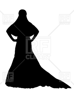 311x400 Silhouette Of Bride Royalty Free Vector Clip Art Image