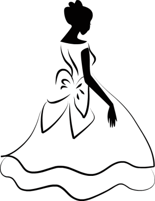 309x400 Bridal Dress Silhouette Clip Art