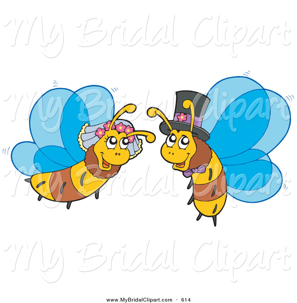 1024x1044 Bridal Clipart Of A Honey Bee Bride And Groom, In Love By Visekart