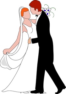 210x300 Bride And Groom Clipart Image