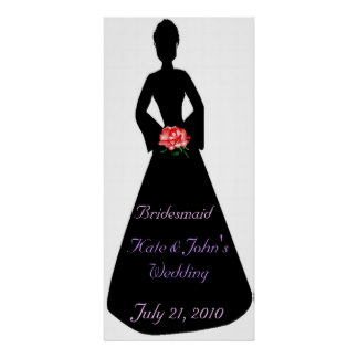 324x324 Bridal Silhouette Posters Zazzle