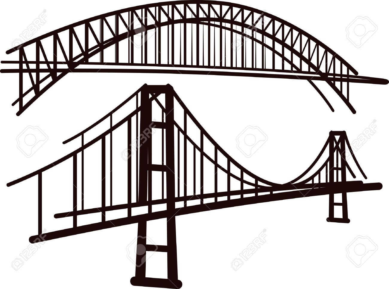 1300x967 Bridge Clipart Illustration