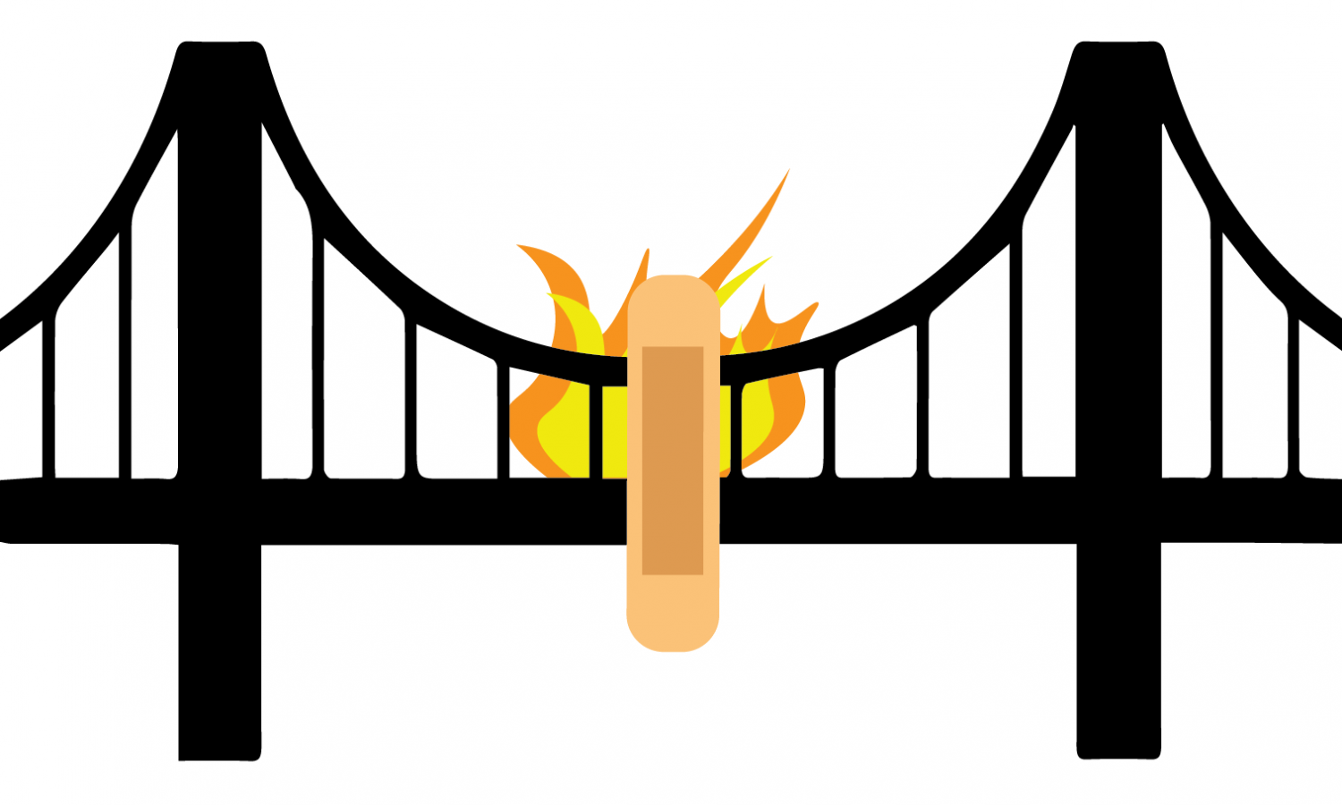 1500x900 Broken Bridge Clipart Person
