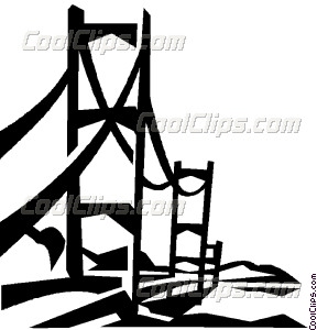 288x300 Suspension Bridge Vector Clip Art