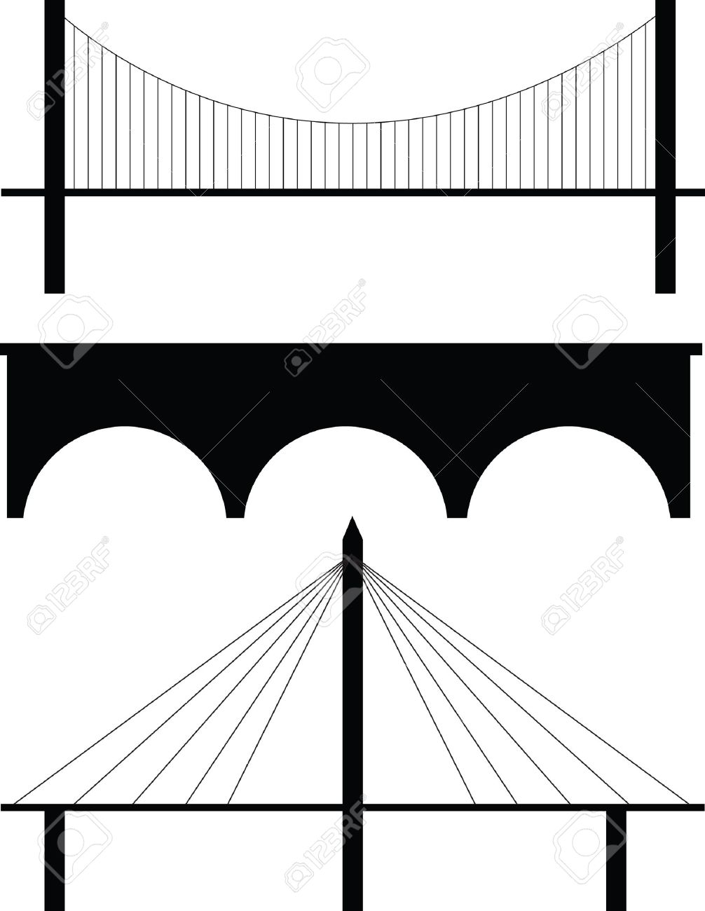 1006x1300 Bridge Silhouette Royalty Free Cliparts, Vectors, And Stock