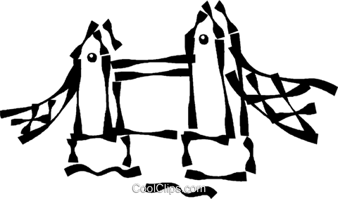 480x283 Tower Bridge Royalty Free Vector Clip Art Illustration Vc023100