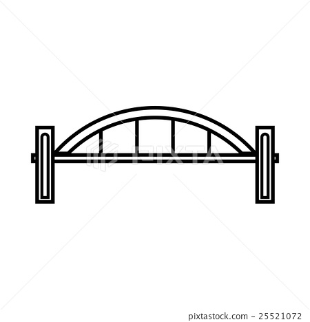 450x468 Bridge Icon, Outline Style
