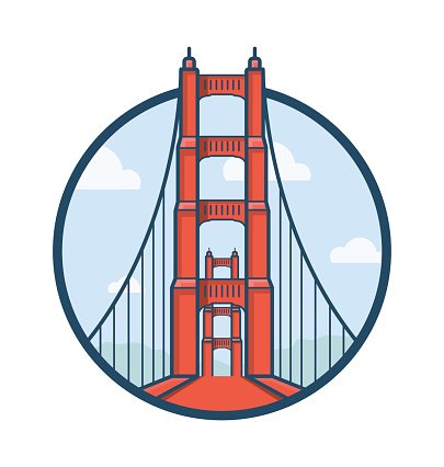 405x426 Golden Gate Bridge Vector Icon Premium Clipart