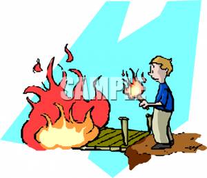 300x258 Man Burning A Bridge