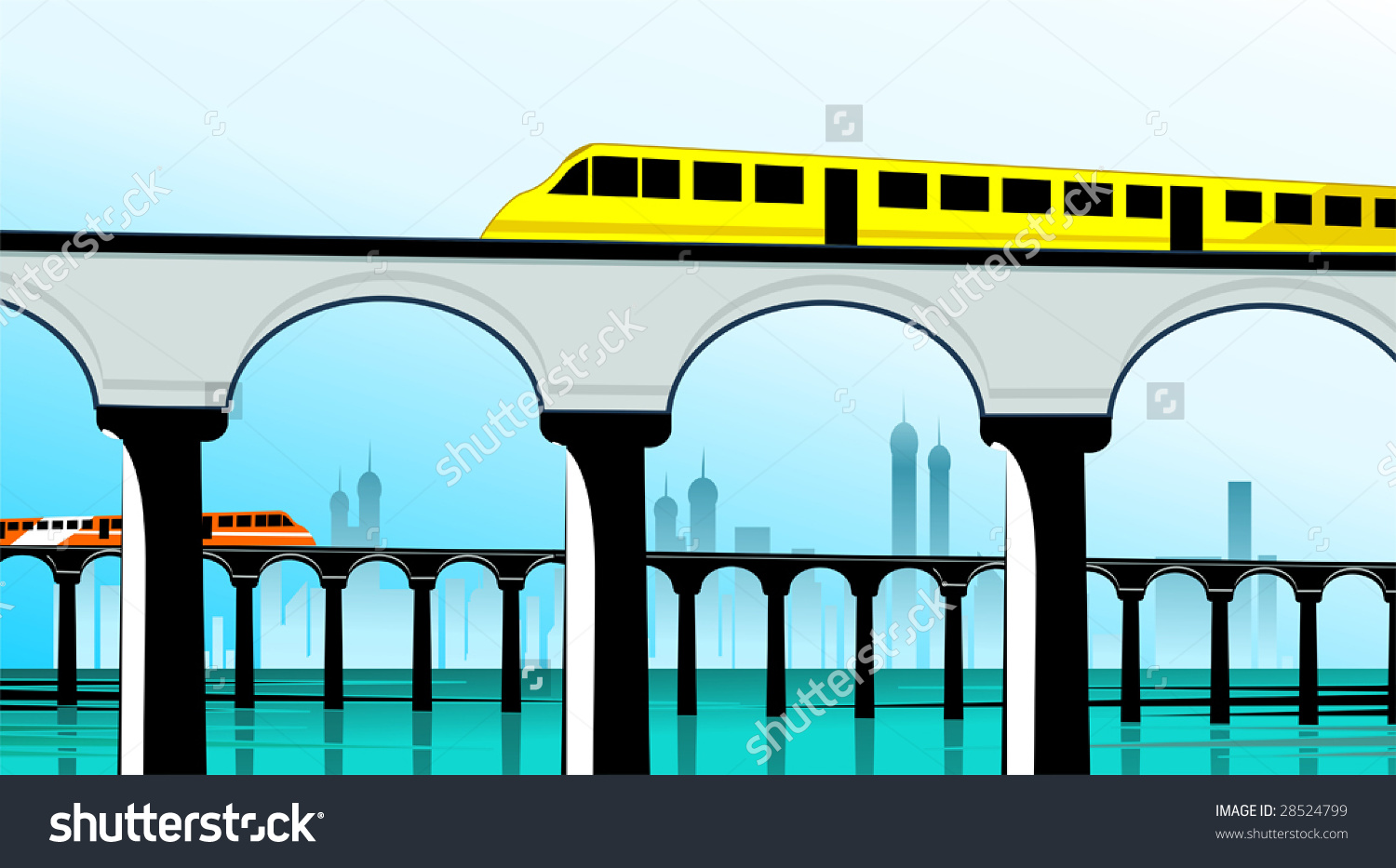 1500x933 Model Railway Bridge Clipart