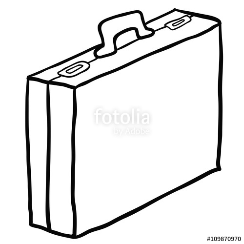 500x500 Black And White Cartoon Briefcase Stock Image And Royalty Free