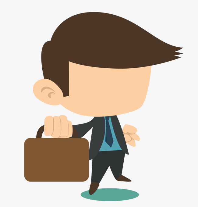 650x679 Cartoon Cute Business Man, Cartoon, Briefcase, Men Png And Vector