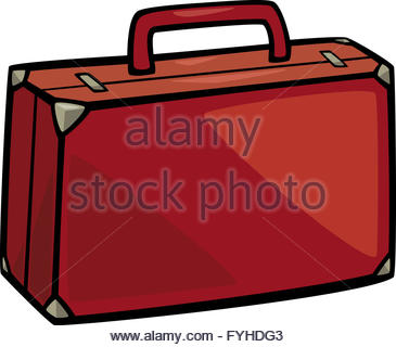 365x320 Cartoon Illustration Of Suitcase Clip Art Stock Photo, Royalty