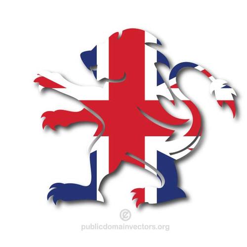 500x500 Lion With British Flag Public Domain Vectors