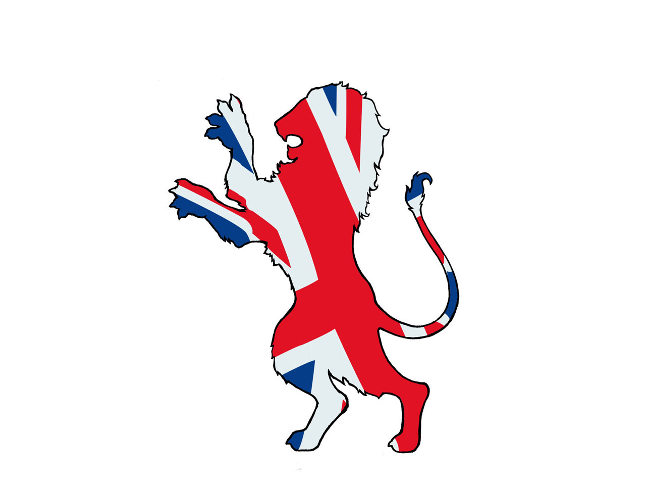 1280x960 Lion With British Flag Tattoo Design 3d British