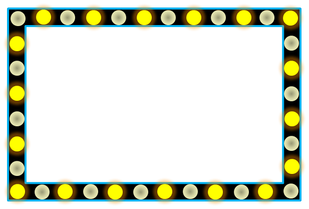 617x417 Broadway Lights Border Clip Art