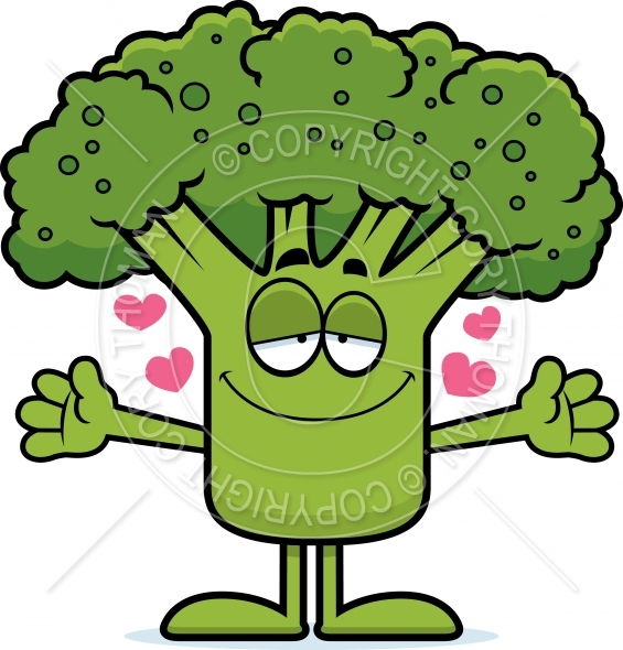 565x590 Cartoon Broccoli Hug Vector And Royalty Free License