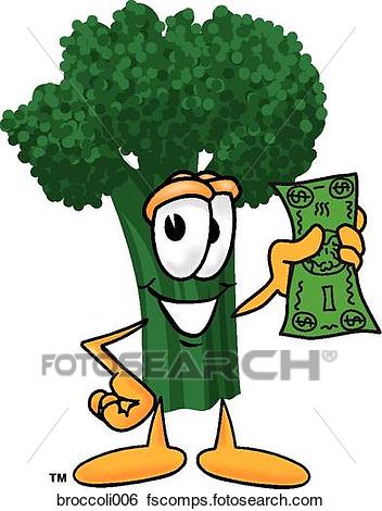 352x470 Stock Illustration Of Broccoli With Money Broccoli006
