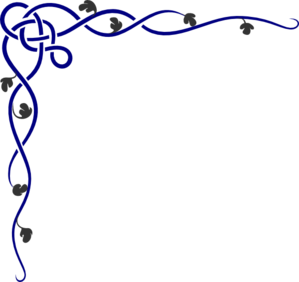 299x282 Cobalt Border Script Version Clip Art