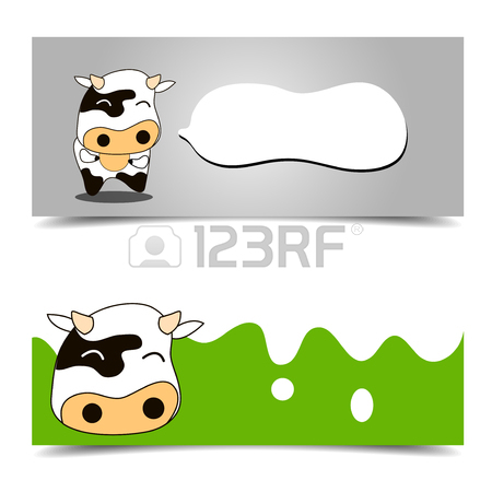 450x450 Cow Card Brochure Template Royalty Free Cliparts, Vectors,