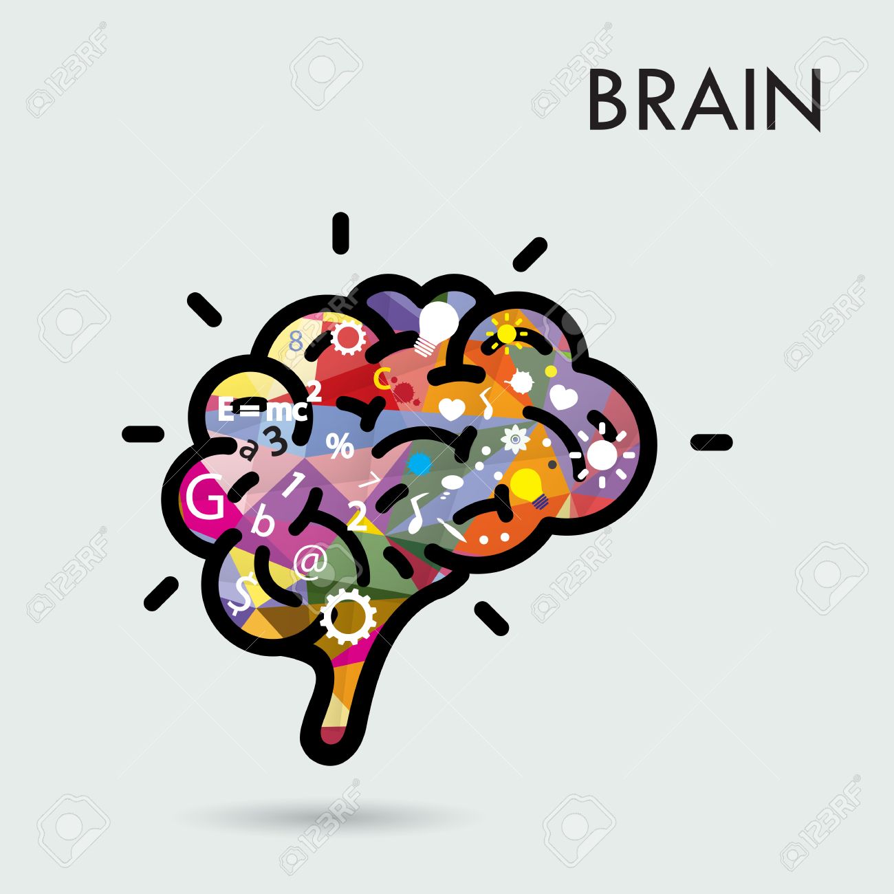 1300x1300 Creative Brain Idea Concept, Design For Poster Flyer Cover