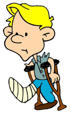 248x400 Clipart Of A Broken Leg