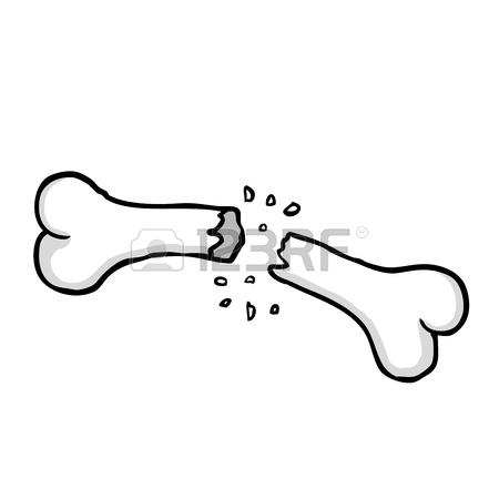 450x450 Painted Broken Bone, Vector Illustration Royalty Free Cliparts
