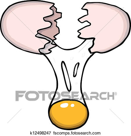 450x465 Clip Art Of Broken Egg K12498247
